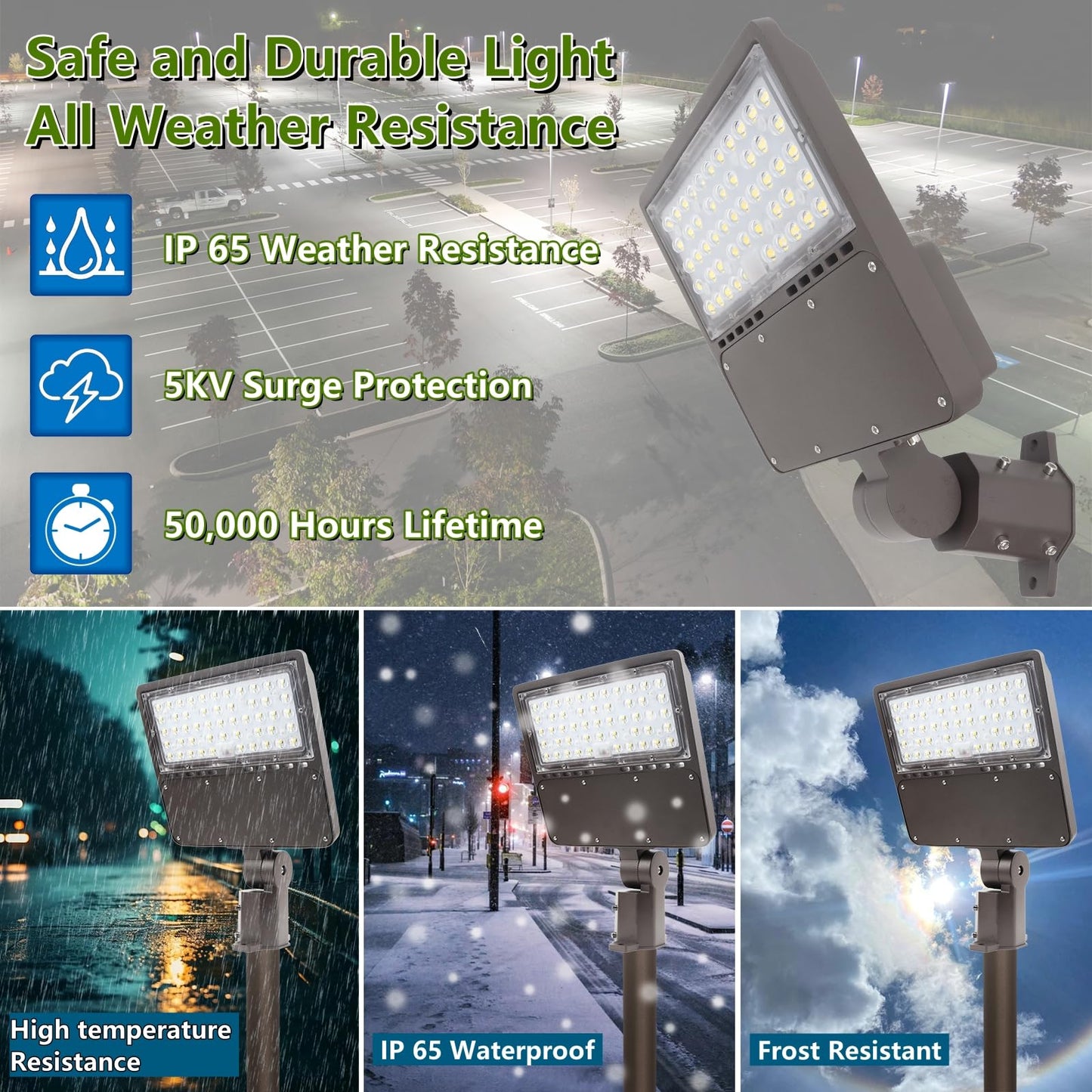 WHLED 2PACK 150W LED Parking Lot Light with Dusk to Dawn Photocell, Slipfitter Mount and Wall Mount Commercial Outdoor Lighting, 100-277V 21000LM 5000K, ETL Commercial LED Security Flood Lights