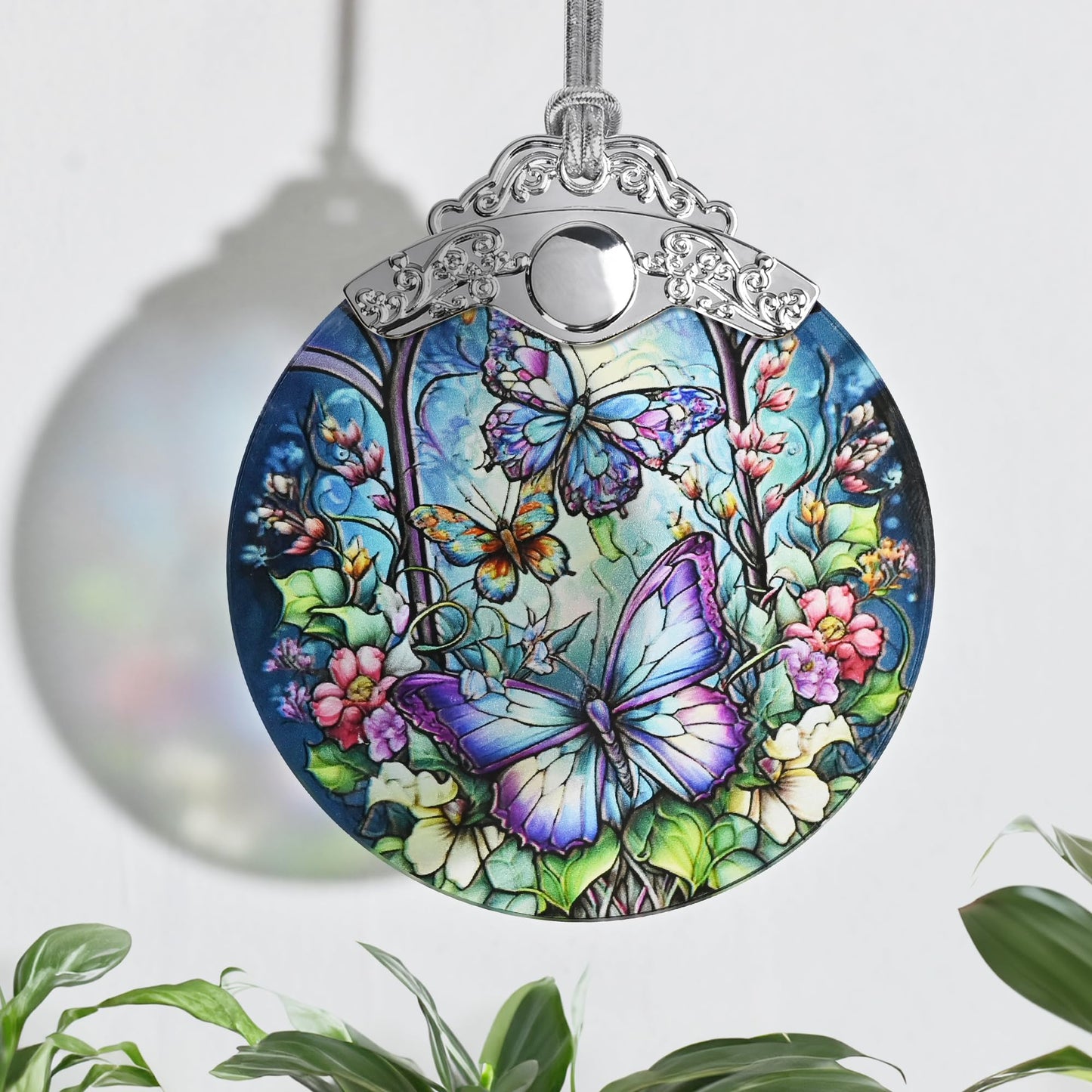 Jocidea Butterfly Christmas Ornament for Tree, Holiday Decor, Gifts for Butterfly Lovers