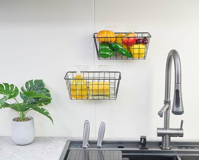2 Pack Hanging Storage Basket, Bathroom Basket, Household Goods,