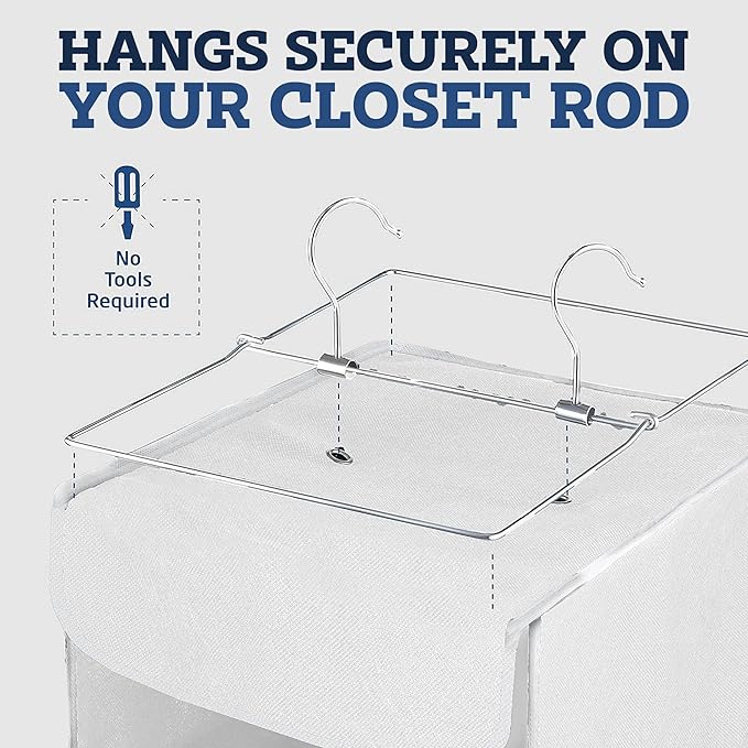 ZOBER Hanging Closet Organizer, 5-Shelf