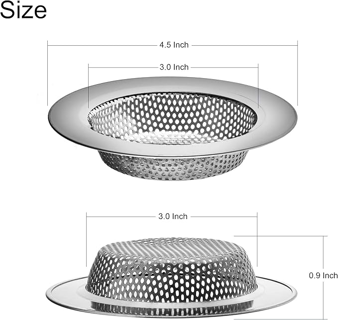2PCS - Kitchen Sink Drain Strainer and Anti-Clogging Stopper Drainer Set
