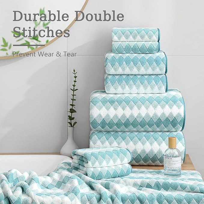 4 Piece Bath Towel Set Oversized Bath Sheet 35"x70" Bathroom Towel Extra Large