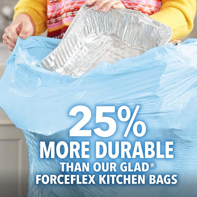 Glad Tall Kitchen Trash Bags 13 Gallon, MaxStrength Beachside Breeze Garbage