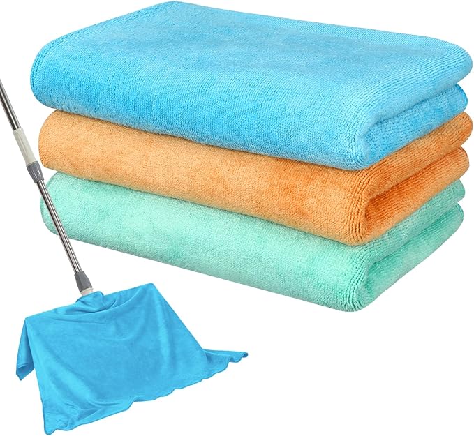 Newwiee 3 Pcs Extra Large Microfiber Cleaning Cloth 30" x 20" Washable Reusable