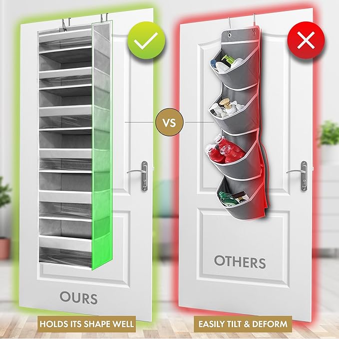 HOMELUX THEORY UPGRADED 6 Tiers Over The Door Organizer Hanging