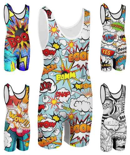 DEHAHA Youth Custom Wrestling Singlet Gear Sublimated Bodywear Vest Tank Top for Training