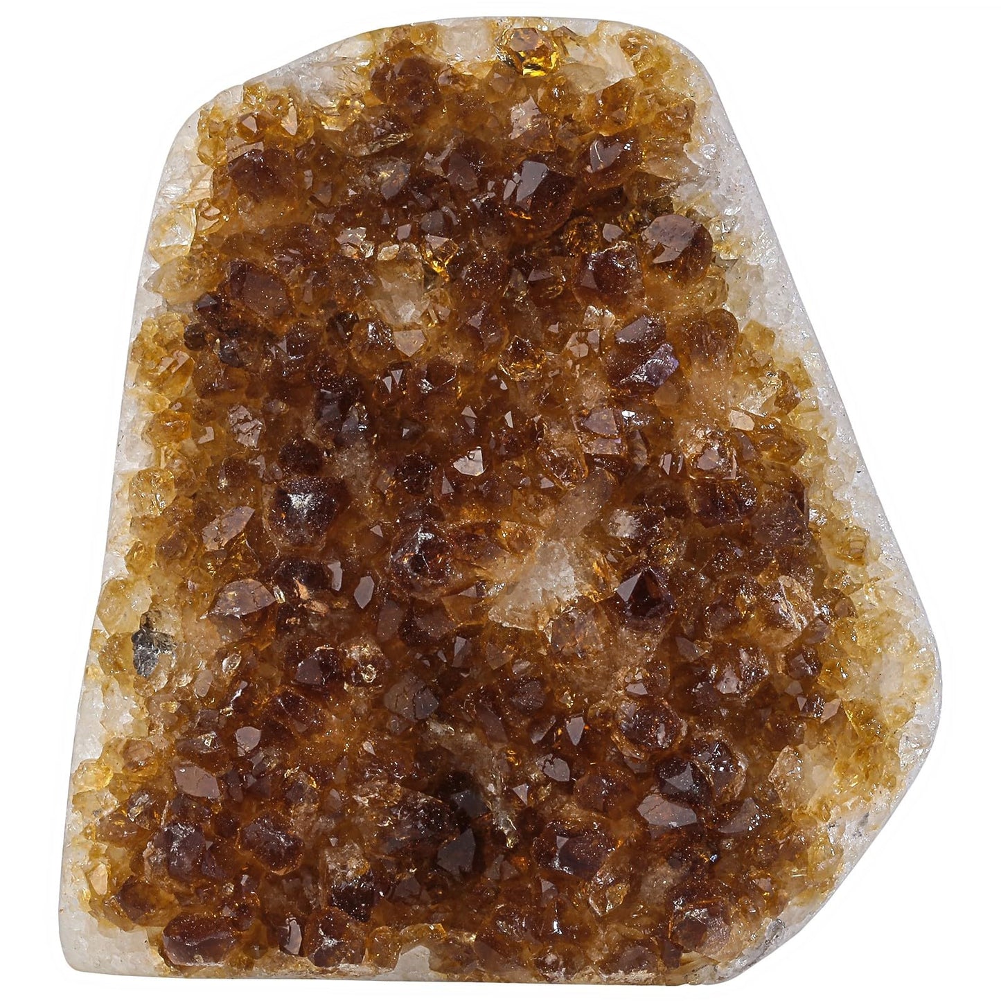 TUMBEELLUWA Natural Citrine Crystal Cluster Geode Raw Crystals and Healing Stones Mineral Specimen Rock Collection Display Decor for Home, 401-500 g