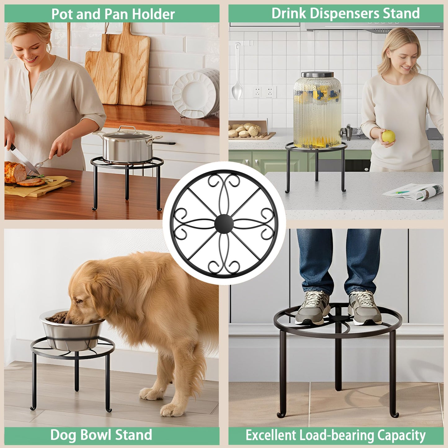 NQW 5 Pack Metal Plant Stand Heavy Duty Metal Plant Shelf for Multiple Plants Anti-Rust Iron Flower Pot Stand Holder for Home Garden