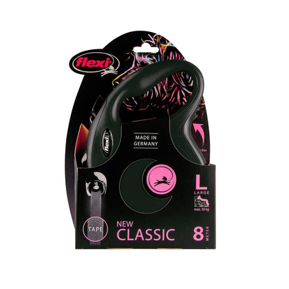 flexi - L strap new classic belt 8 m, Black