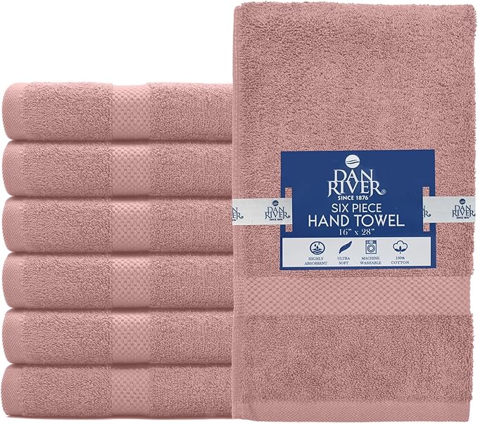 DAN RIVER 6-Pack Premium Hand Towels