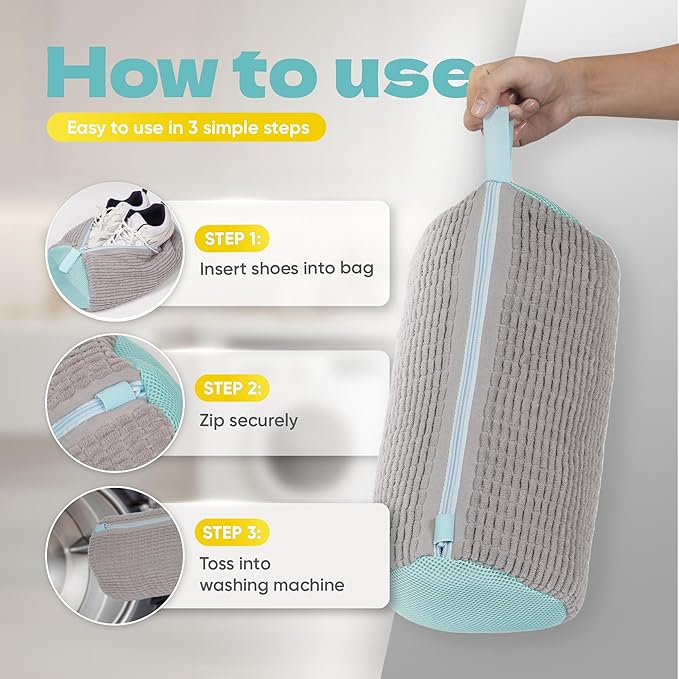 Shoe Washing Machine Bag – 2 Pack Mesh Laundry Bags