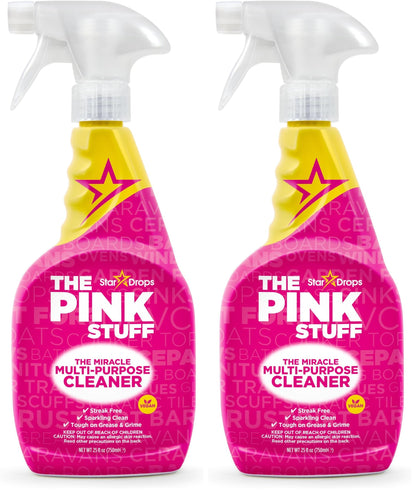 Stardrops The Pink Stuff Miracle Multi-Purpose Cleaner – Removes Grease, Grime, and Stains on Kitchens, Bathrooms, Floors, and More, 25 fl Oz