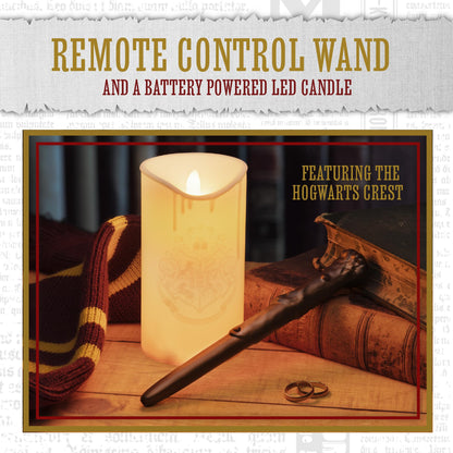 Harry Potter Hogwarts LED Candle with Wand Remote - Officially Licensed Wizarding World Merchandise, Great Hall Battery Powered Candlelight Decor for Themed Events | Paladone