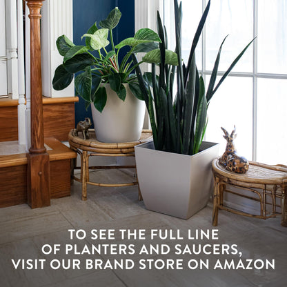 The HC Companies ASP08000P26 Square Planter, 8", Black Onyx