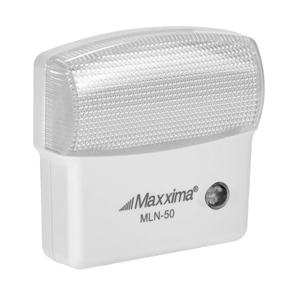 Maxxima LED Night Light with Dusk to Dawn Sensor - Featuring 25 Lumens, Plug in, Ideal for Bedrooms, Bathrooms, Basements, Hallways, and Senior Living, Cool Light - 2 Pack