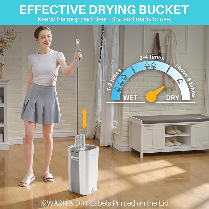 JOYMOOP 8L Large Capacity Flat Mop System