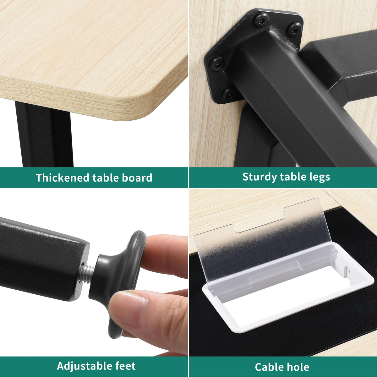 YITAHOME 6FT Conference Table with Power Outlets, 70.8 Inches Boat Shaped Meeting Table with Rectangle Grommet, Modern Seminar Table for Office Conference Room, Boardroom Desk, Light Wood Grain