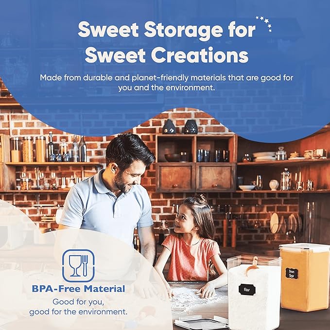 Chef's Path Extra Large Airtight Flour and Sugar Storage Containers