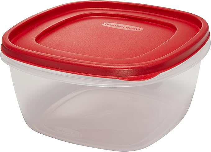 Rubbermaid Easy Find Lids Food Storage Container, 14 Cup, Racer Red