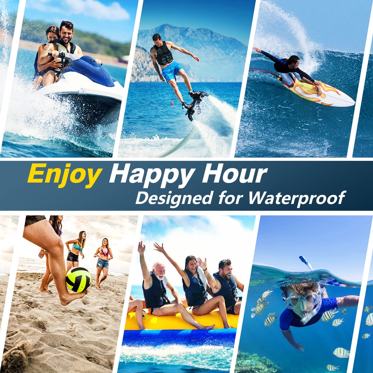 Temdan 2 Pcs Waterproof Phone Pouch, [Up to 10" Large] Universal IPX8 Waterproof Cell Phone Case Dry Bag with Lanyard for iPhone 16 Pro Max/16E/15/14/13,Galaxy S25 Ultra/S24/S23 for Vacation -Black