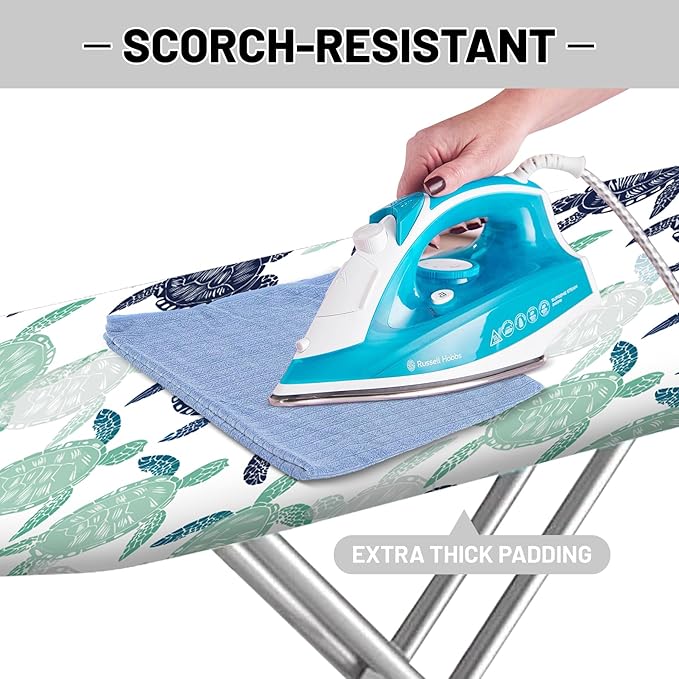 Extra Thick Ironing Board Cover and Pad, Sea Turtle 15x54 Ironing Board Cover