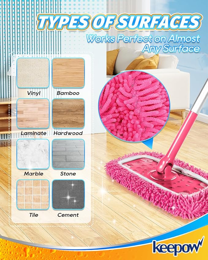 Reusable Microfiber Mop Pads Compatible