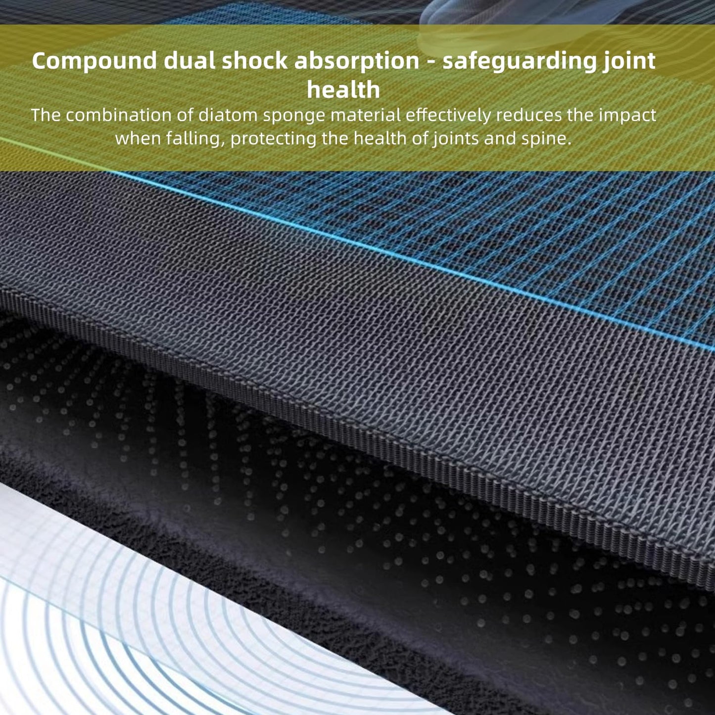 GYHPD Rubber Agility Ladder 8.8 Ft Non-Slip Speed Agility Training Ladder Pad for Soccer Football Footwork, Workout Ladder for Soccer Football Tennis Boxing Training, Agility Training Equipment