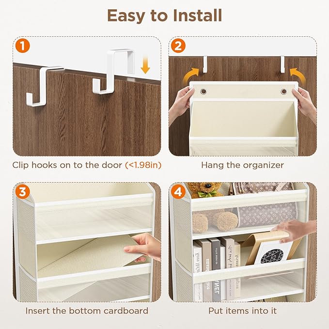 Over The Door Organizer, 6 Shelf Door Hanging Organizers