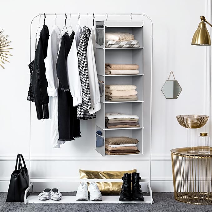 Simple Houseware 5 Shelf Hanging Closet Organizer