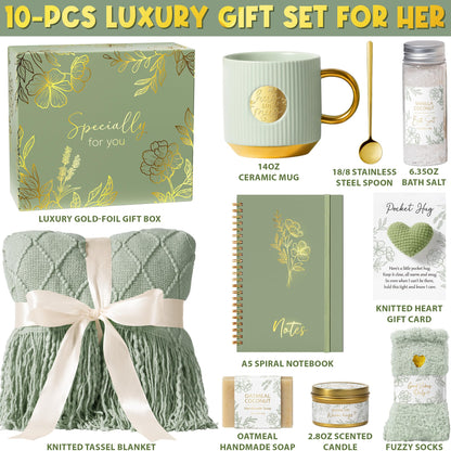 Self Care Gifts for Women Get Well Soon Gift Baskets, Unique Christmas Birthday Gifts for Women Spa Care Package, Sympathy Inspirational Thinking of You Gift Set for Mom Sister Friend Wife Girlfriend
