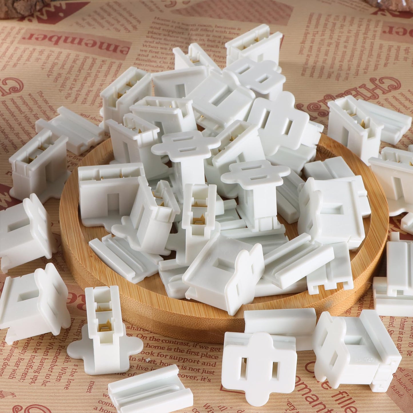 GFQHF Electric Plugs - 26PCS Male and Female Vampire Plug - SPT-1 White for Christmas Light Strings & Lamps and DIY Projects