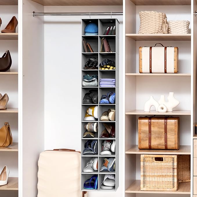 Simple Houseware 20 Section Shelves Hanging Shoes Organizer Holder