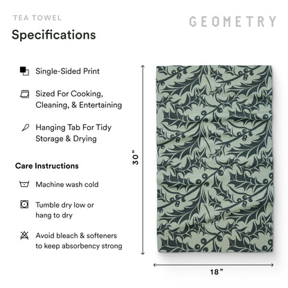GEOMETRY Christmas Kitchen Towels - Quick Dry Microfiber Cloth Dish Towels for Kitchen Drying - Premium Quick Dry Towel - Winter Foliage