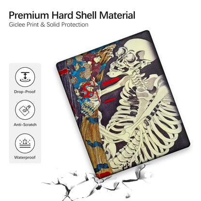 Compatible with MacBook Air 13 inch Art Case Skin, 2022, 2021, 2020-2018 Release A2179/A2337 M1 with Touch ID Colorful with Keyboard Cover & Screen Protector (The Skeleton Specter by Kuniyoshi)