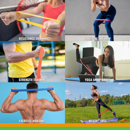 SmarterLife Resistance Bands for Working Out, Latex-Free Exercise Bands for Women, Men, 5 Extra Wide Workout Bands for Weight Loss, Home Gym, Booty Bands, Physical Therapy Bands, Workout Guide