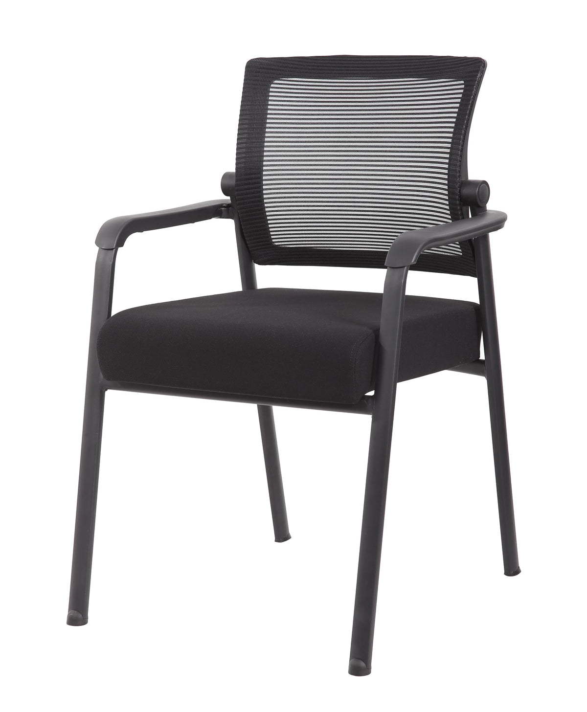 Boss Office Products 47" W Conference Table with 4 Mesh Guest Chairs, Mahogany