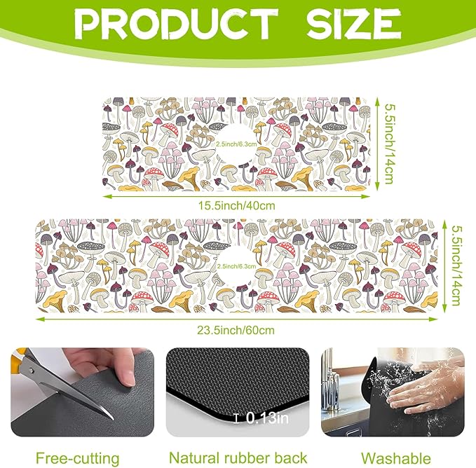 Kitchen Sink Splash Guard Faucet Mat Super Absorbent Fast Drying Mat Guard