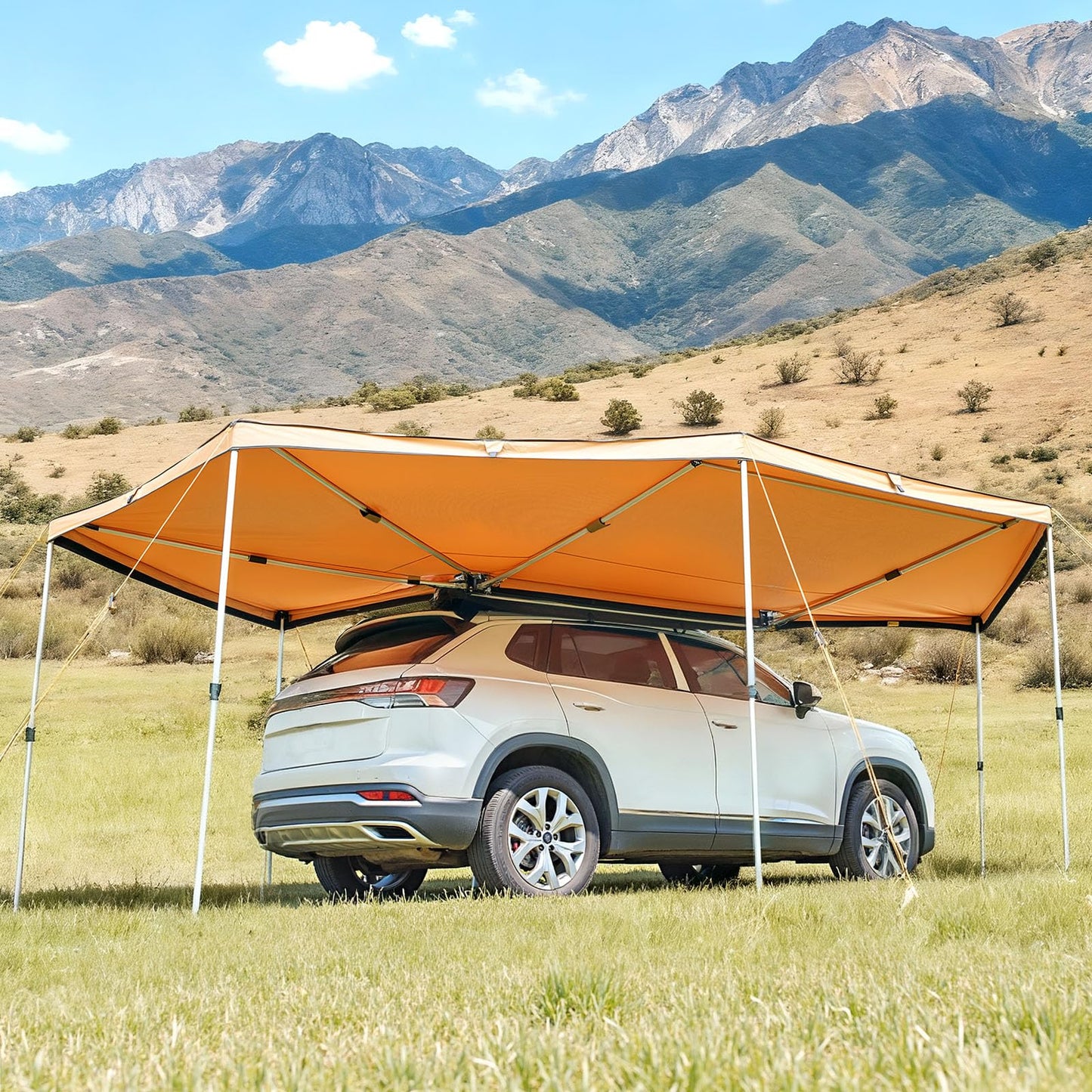 VEVOR 270 Degree Awning, 133 sq.ft Passenger Side Vehicle Awning, UV50+ Waterproof Car Side Awnings with Carry Bag, All-Weather Overland Awnings Car Shelter for SUV Van Truck Camping