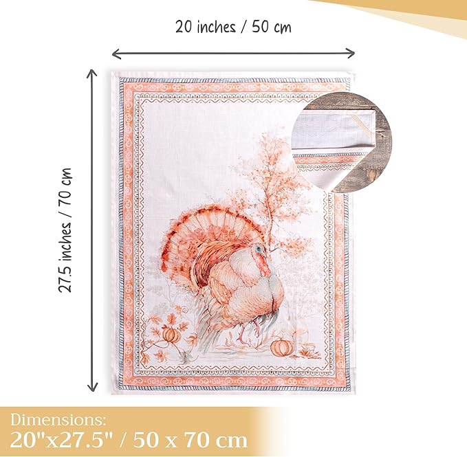 Maison d' Hermine Kitchen Towels Set of 3 100% Cotton 20" x 27.5" Reusable