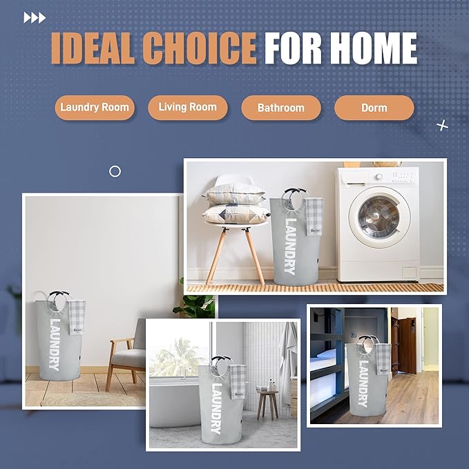 Caroeas 100L Laundry Basket, Large Laundry Hamper, Laundry Bag