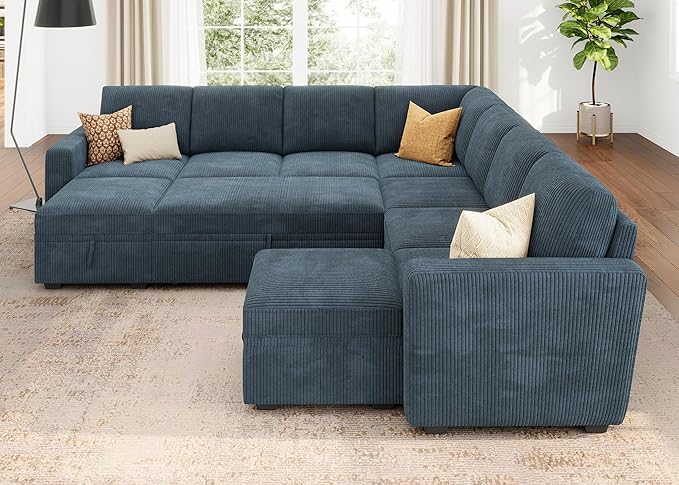 HONBAY Modular Sectional Sleeper Sofa