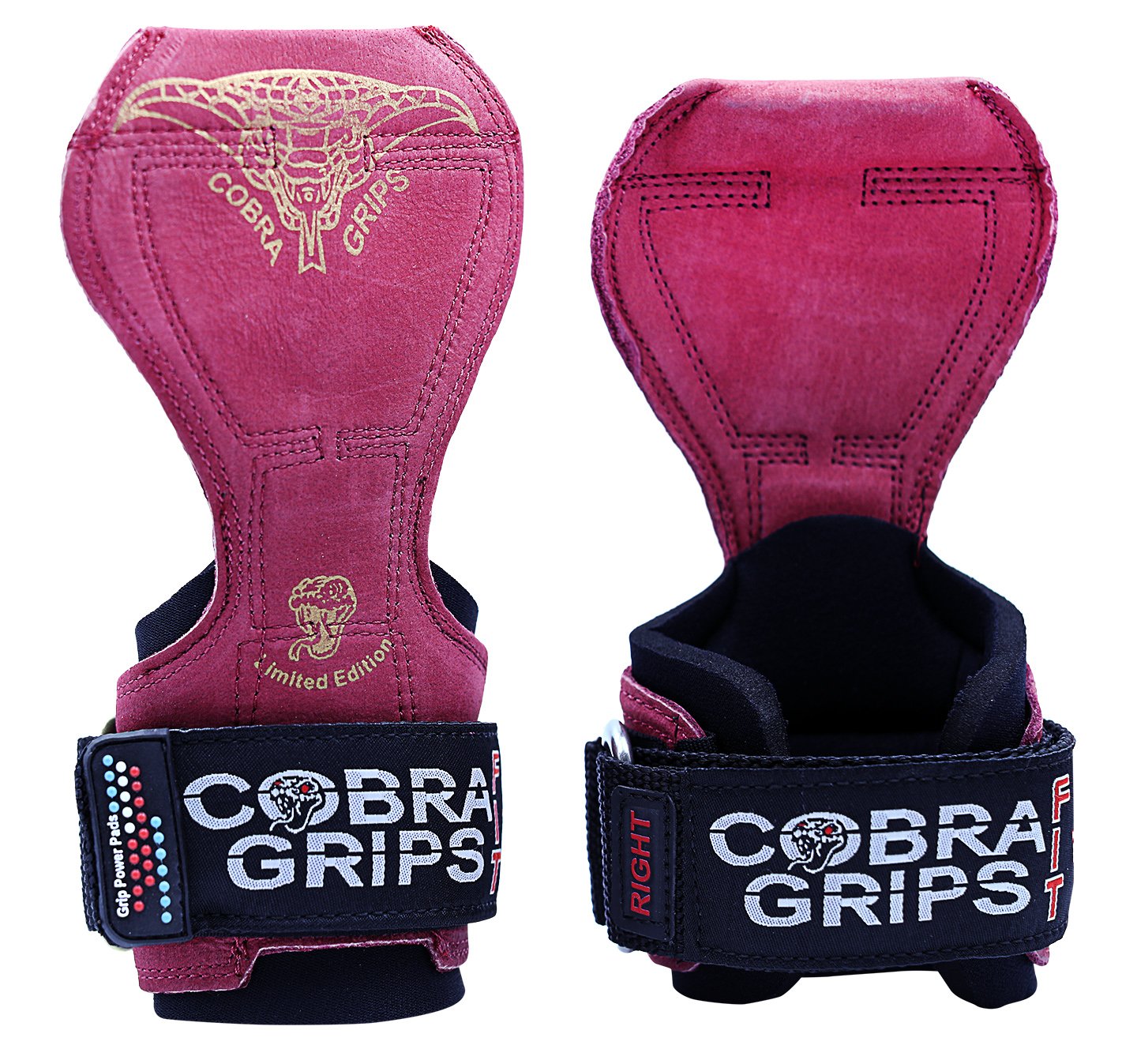 Cobra Grips PRO Weight Lifting Gloves Heavy Duty Straps Alternative Power Lifting Hooks for Deadlifts Adjustable Neoprene Padded Wrist Support Bodybuilding