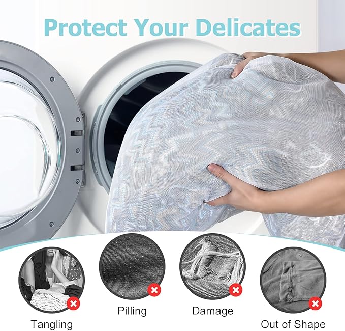 OTraki Large Mesh Laundry Bags 24x32 inch Hanging Delicates Mesh Laundry Bag