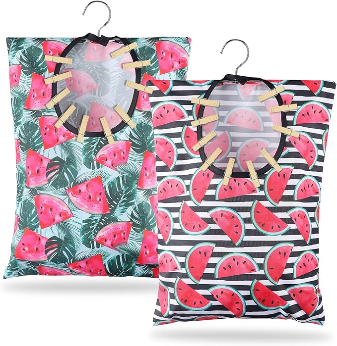 2 Pcs Watermelon Clothespin Bag