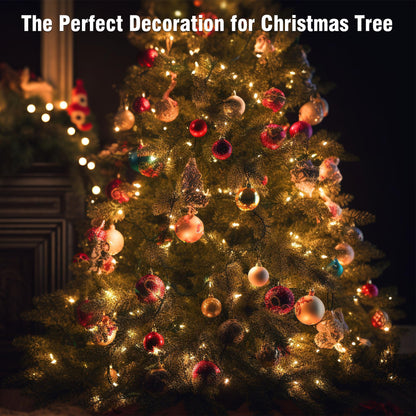 ASENEK Connectable Christmas String Lights 66FT 200 LED 8 Modes with Timer Decorative String Lights for Xmas Tree Patio Party Warm White