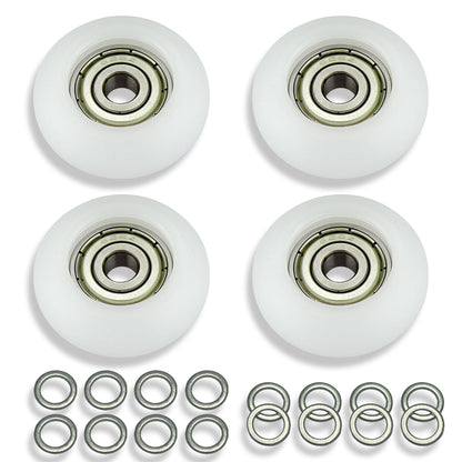 DAFORE Upgraded Machined Wheels/Rollers Compatible with Total Gym,Replacement Parts for 2000 3000 Some 3000XL and a Few Early XL,The Bearing Bore Diameter is 6mm,4Pcs