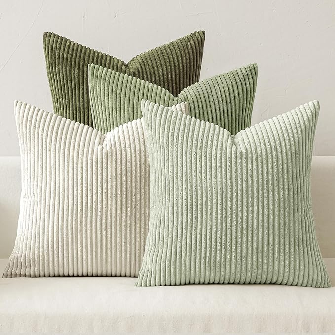 MIULEE Boho Farmhouse Throw Pillow Covers 20x20 Inch Set of 4 Mordern Neutral