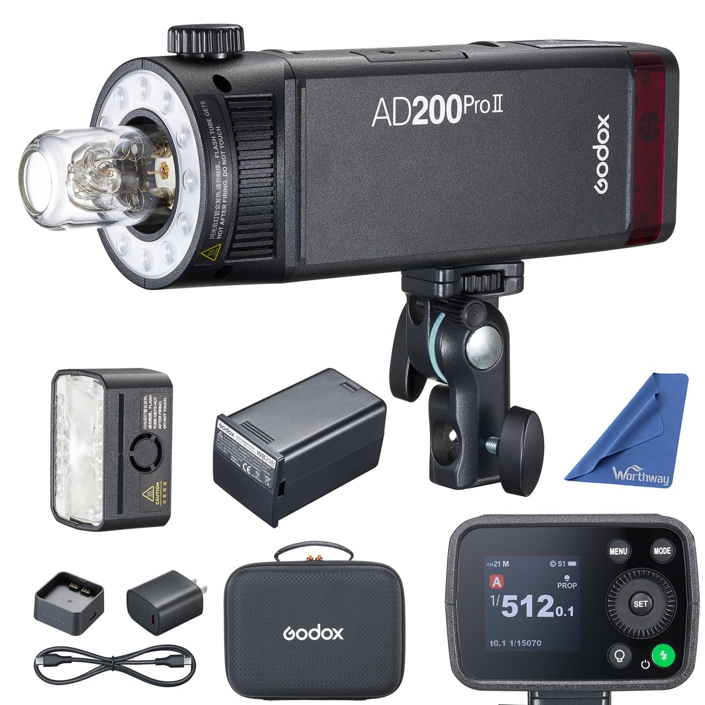 Godox Upgraded AD200 Pro II - 200W TTL Flash with Improved Heat Dissipation