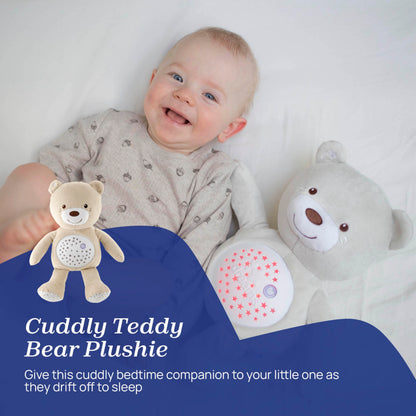 Chicco First Dreams Teddy Bear with Night Light, Neutral | Projects Stars, Lighting Effects, Relaxing Music, Calming for Baby