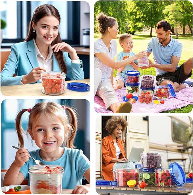 Freezer Storage Containers, Airtight Plastic Food Storage Containers